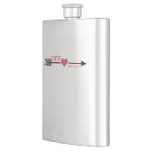 Niedlich, aber Psycho Black Arrow Red Heart Flachmann (Links)