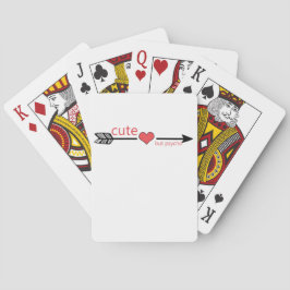 Niedlich, aber Psycho Black Arrow Red Heart Spielkarten