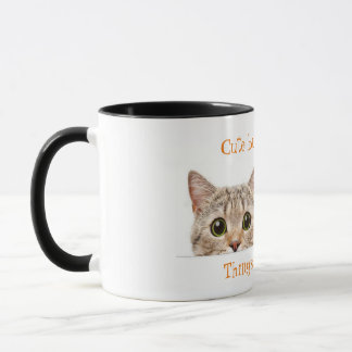 Niedlich aber Psycho Cat 11oz Zwei-Tonen-Kaffee-Ta Tasse