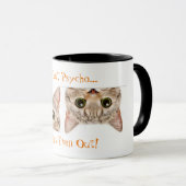 Niedlich aber Psycho Cat 11oz Zwei-Tonen-Kaffee-Ta Tasse (VorderseiteRechts)