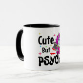 Niedlich, aber Psycho/Einhorn Tasse (Vorderseite Links)