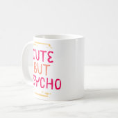 Niedlich aber Psycho. Kaffeetasse (Vorderseite Links)