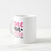 Niedlich aber Psycho Kaffeetasse (Vorderseite Links)