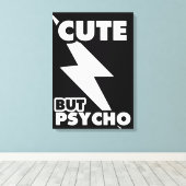 Niedlich aber Psycho Leinwanddruck (Insitu (Holzboden))