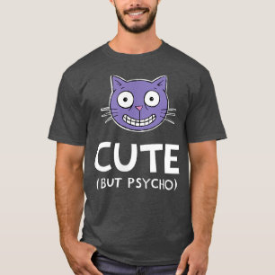 Niedlich aber Psycho Pop Graphic Cat T-Shirt