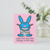 Niedlich, aber Psycho Postkarte (Stehend Vorderseite)