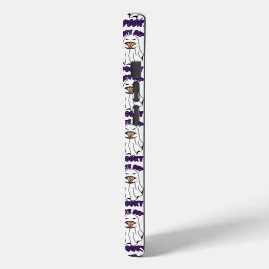 Niedlich, aber Spooky Halloween Ghost Holing a Pum Case-Mate iPhone Hülle (Rückseite / Links)