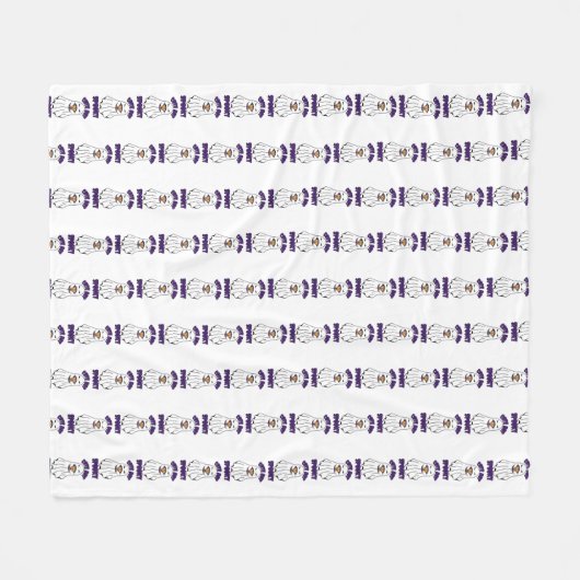 Niedlich, aber Spooky Halloween Ghost Holing a Pum Fleecedecke (Vorderseite (Horizontal))