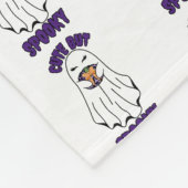 Niedlich, aber Spooky Halloween Ghost Holing a Pum Fleecedecke (Ecke)