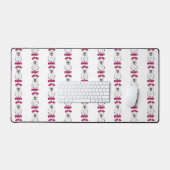 Niedlich, aber Spooky Halloween Ghost Holing a Pum Schreibtischunterlage (Tastatur & Maus)