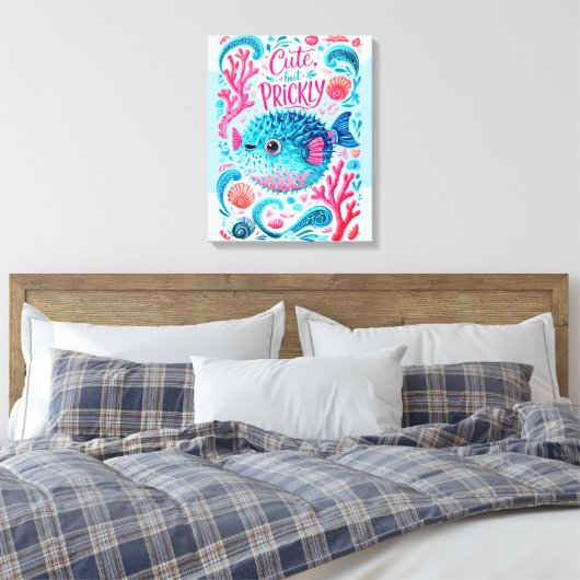 Niedlich aber Stachelig Leinwanddruck (Insitu (Schlafzimmer))