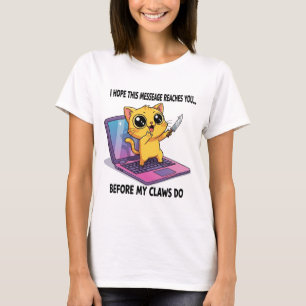 Niedlich, aber tödlich Cat Meme - Funny Internet K T-Shirt