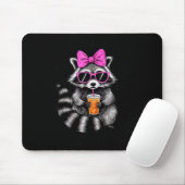Niedlich, aber wild, lustiger, bunter Waschbär mit Mousepad (Mit Mouse)
