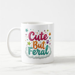 Niedlich aber wild Lustiger frecher Becher Kaffeetasse