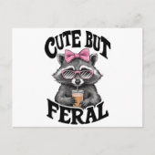 Niedlich aber Wild Racoon mit Sonnenbrille Racoon Postkarte (Vorderseite)