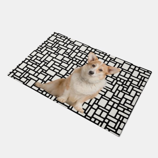 Niedlich Abstrakt Corgi Fußmatte (Schrägansicht)