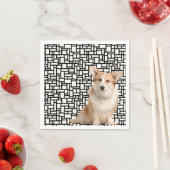 Niedlich Abstrakt Corgi Serviette (Beispiel)