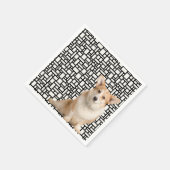 Niedlich Abstrakt Corgi Serviette (Ecke)