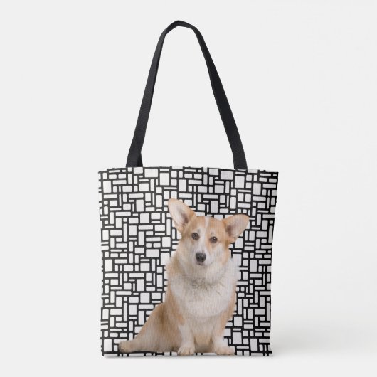Niedlich Abstrakt Corgi Tasche (Rückseite)