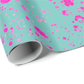 Niedlich Abstrakt und Lila und blau gesprungen Geschenkpapier (Rolleneckpunkt)