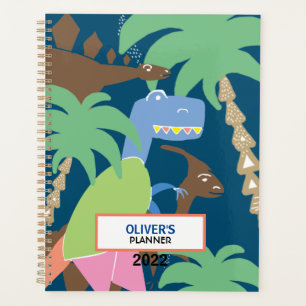 Niedlich Abstrakte Jurrasic Dino Dinosaurier Kids Planer