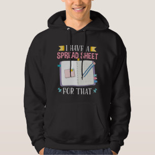 Niedlich Accounting Student CPA Fun Spreadsheet Hoodie