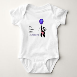 Niedlich Adorable Baby Panda mit Blue Balloon Strampler