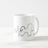 Niedlich Adorable Bichon Frisé Valentine's Heartbe Kaffeetasse (VorderseiteRechts)