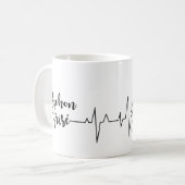 Niedlich Adorable Bichon Frisé Valentine's Heartbe Kaffeetasse (Vorderseite Links)