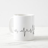 Niedlich Adorable Bichon Frisé Valentine's Heartbe Kaffeetasse (Vorderseite Links)