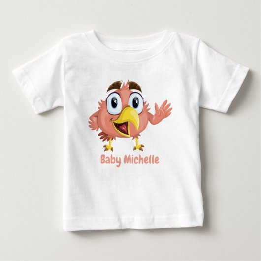 Niedlich Adorable Bird und Panda Cub Graphic Baby T-shirt (Vorderseite)