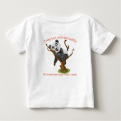 Niedlich Adorable Bird und Panda Cub Graphic Baby T-shirt (Rückseite)