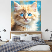 Niedlich Adorable Cat-37823 Leinwanddruck (Insitu (Schlafzimmer))