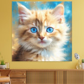 Niedlich Adorable Cat-37823 Leinwanddruck (Insitu (Wohnzimmer))