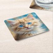 Niedlich Adorable Cat-37823 Rechteckiger Pappuntersetzer (angewinkelt)