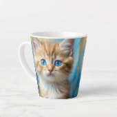 Niedlich Adorable Cat Portrait Milchtasse (Linke Ecke)