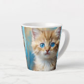 Niedlich Adorable Cat Portrait Milchtasse (Rechte Ecke)