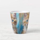 Niedlich Adorable Cat Portrait Milchtasse (Vorderseite)