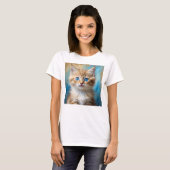 Niedlich Adorable Cat Portrait T-Shirt (Vorne ganz)
