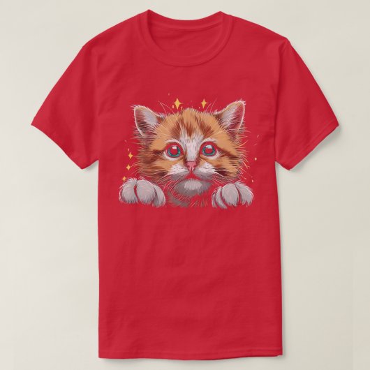 Niedlich Adorable Cat T-Shirt (Design vorne)