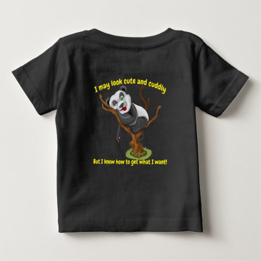 Niedlich Adorable Chick und Panda Graphic Baby T-shirt (Rückseite)