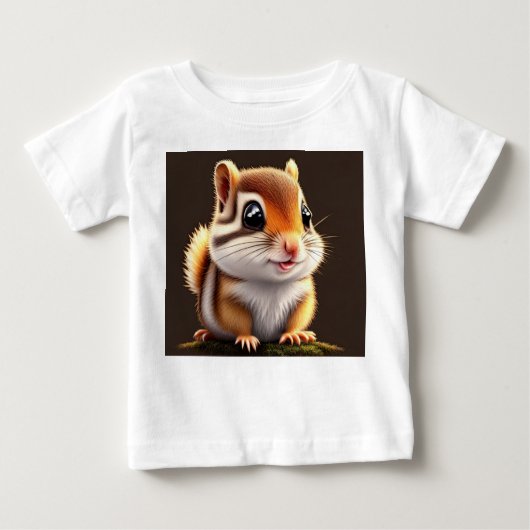 Niedlich Adorable Chipmunk Baby T-shirt (Vorderseite)