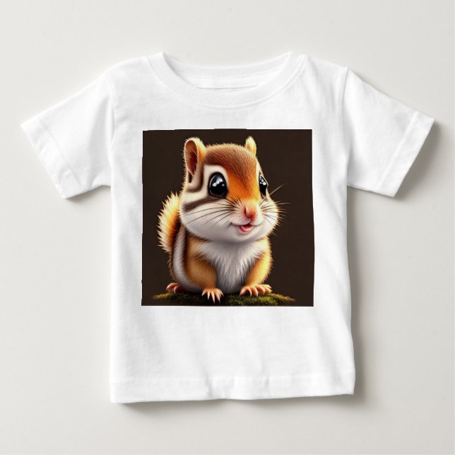 Niedlich Adorable Chipmunk Baby T-shirt (Vorderseite)