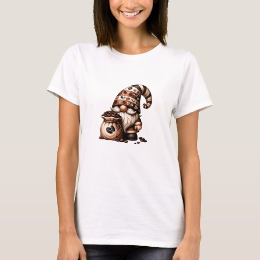 Niedlich Adorable Coffee Gnome FrauenT - Shirt (Vorderseite)
