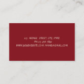 Niedlich Adorable Cupcake Kirsche Rote Süßigkeiten Visitenkarte (Rückseite)