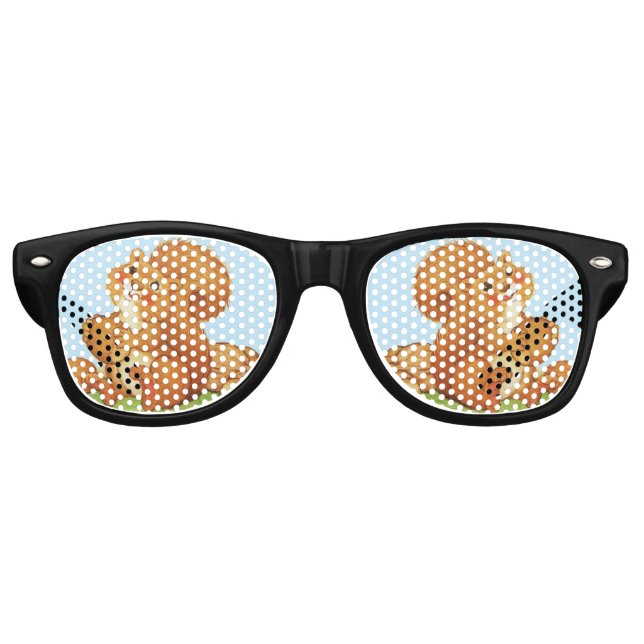 Niedlich Adorable Eichhörnchen Acorns Nuts Partybrille (Vorderseite)