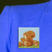 Niedlich Adorable Eichhörnchennudeln Button