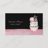 Niedlich Adorable Elegante ,Macaron Cupcake Bäcker Visitenkarte (Vorderseite)