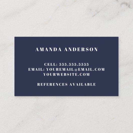 Niedlich Adorable Elephant Baby Sitter Kinderbetre Visitenkarte (Rückseite)