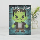 Niedlich Adorable Frankenstein Einladung (Stehend Vorderseite)